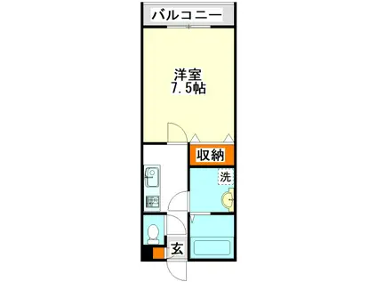 ラミアカーサ近大前(1K/2階)の間取り写真