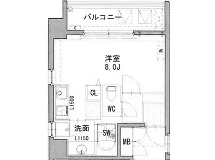 REGARO KANAYAMA ST A(ワンルーム/6階)の間取り写真