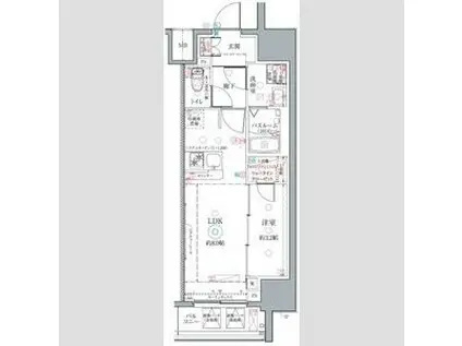 クレヴィスタ名古屋上前津(1LDK/2階)の間取り写真