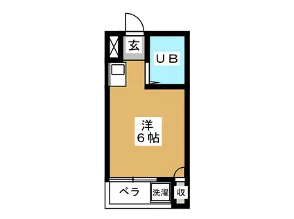 日興パレセゾン田園調布(ワンルーム/4階)の間取り写真