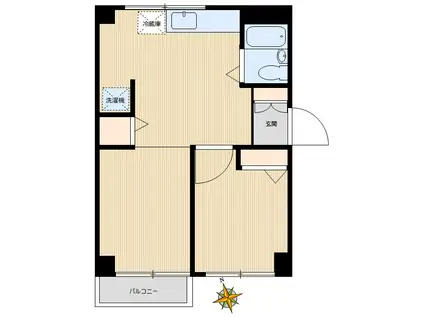 クリザンテエム館(2DK/2階)の間取り写真