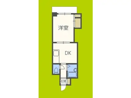 ノルデンハイム天神橋(1DK/5階)の間取り写真