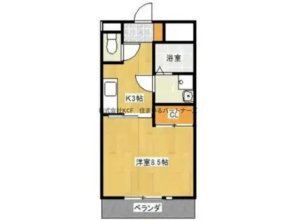 サクシード(1DK/4階)の間取り写真