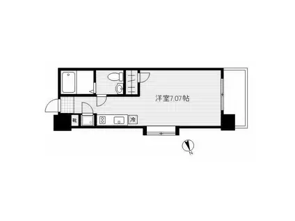 MARK SPRINGS TOWER TOKYO 52(1K/2階)の間取り写真