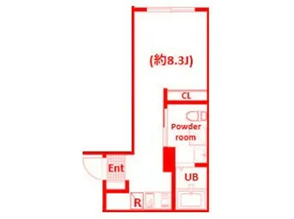 ルーナクレシェンテ川崎(ワンルーム/2階)の間取り写真