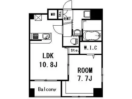 PAZ-CLASSE本郷春木町(1LDK/9階)の間取り写真