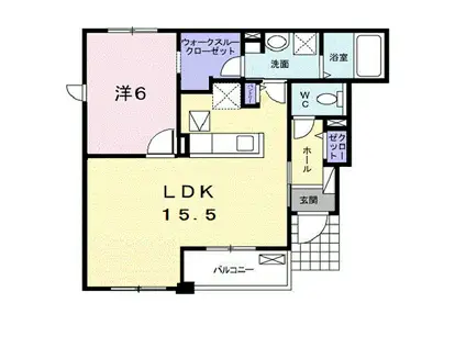 ジャンティ A(1LDK/1階)の間取り写真