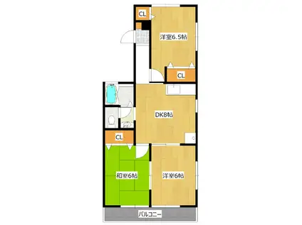 サン小八木(3DK/1階)の間取り写真