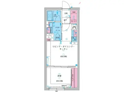 ジェノヴィア池袋(1LDK/3階)の間取り写真