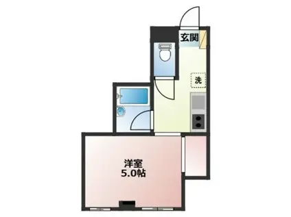 サニーヒル(1K/1階)の間取り写真