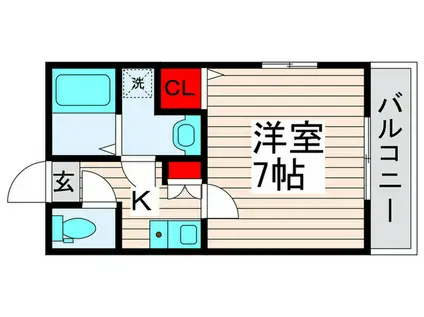 アイプログレイス西新井栄町(1K/3階)の間取り写真