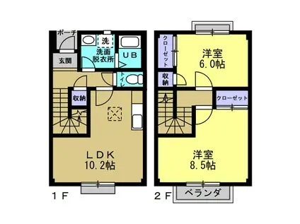 REGALO(2LDK/1階)の間取り写真