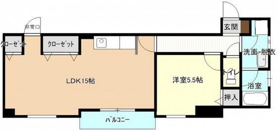 椿ガーデンIII(1LDK/2階)の間取り写真