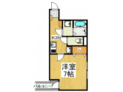 BRILLO INICIO(1K/2階)の間取り写真