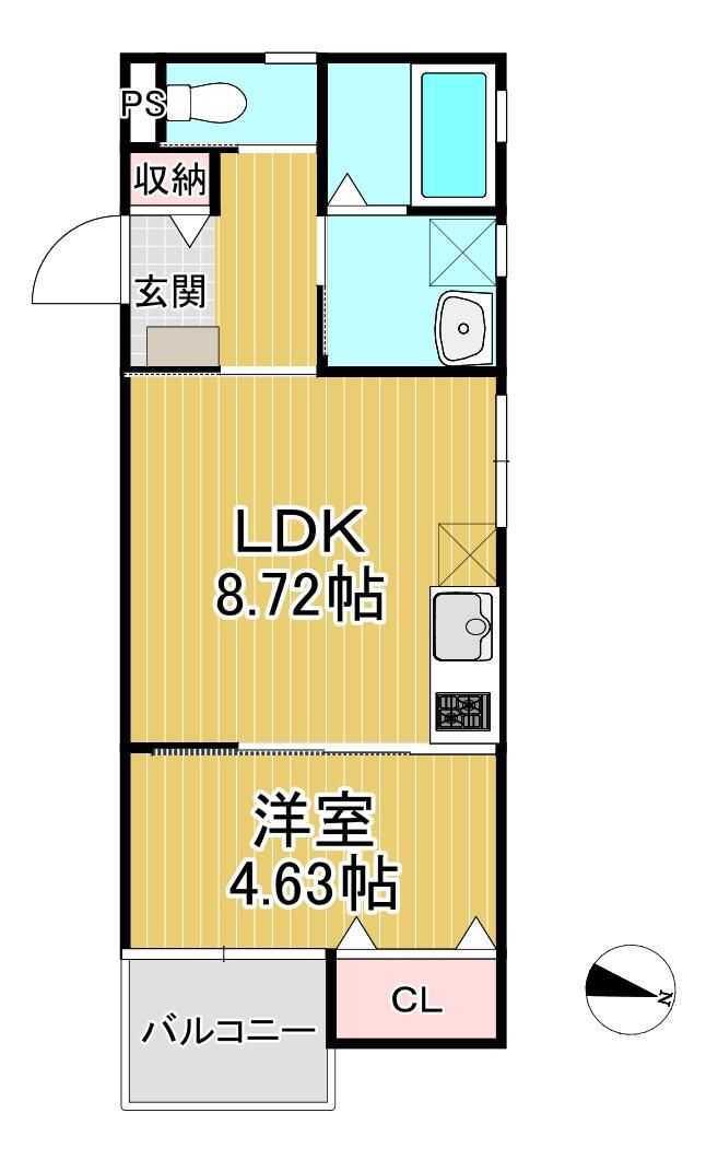 T-REGNO野伏間(1LDK/3階)の間取り写真