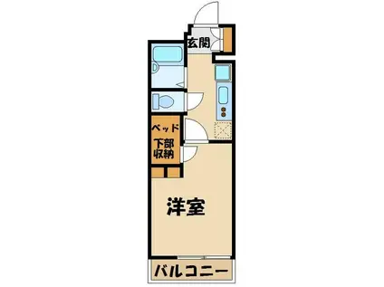 レオパレスプランタンII(1K/2階)の間取り写真