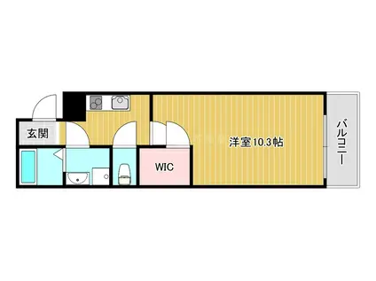 JUNEナンバ(1K/1階)の間取り写真