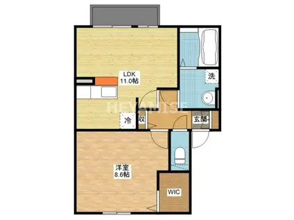 ウィルモア協和I(1LDK/2階)の間取り写真