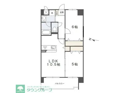 カーザ・アンジェラ(2LDK/2階)の間取り写真