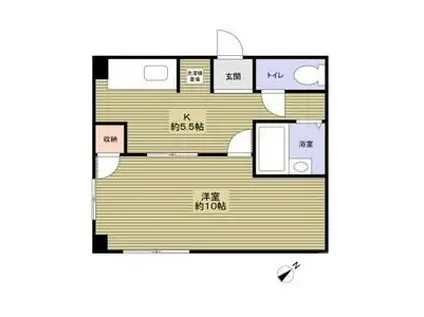 オプス正雀(1K/1階)の間取り写真