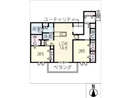 ＪＲ東海道本線 清洲駅 徒歩4分 2階建 新築(2LDK/2階)の間取り写真