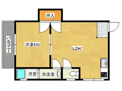 フォーシーズンI(1LDK/3階)の間取り写真