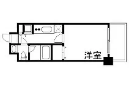 パレステュディオ御茶ノ水駿河台参番館(1K/2階)の間取り写真