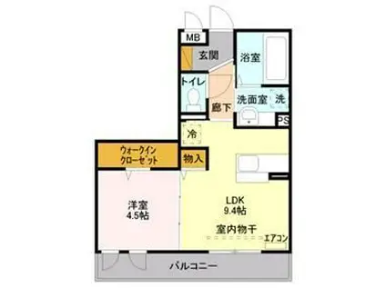 シュクル メゾン(1LDK/3階)の間取り写真