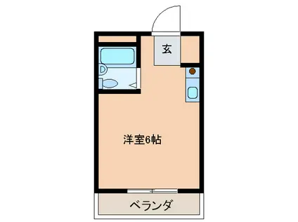 シティハウスナガサキ43(ワンルーム/2階)の間取り写真