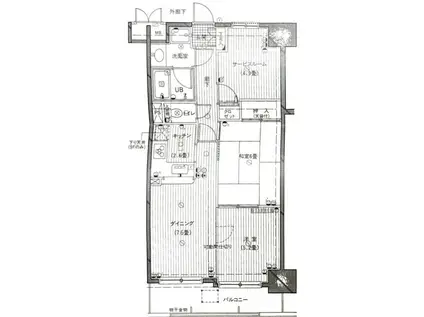 メゾンドール錦糸町ツイン(2SDK/9階)の間取り写真