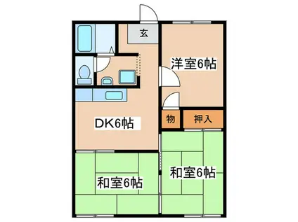 コーポ惣領(3DK/1階)の間取り写真