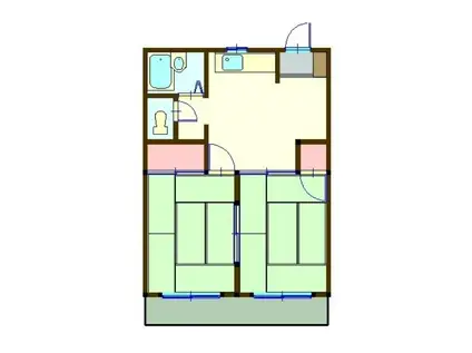 フラワーハイツ上田(2DK/3階)の間取り写真