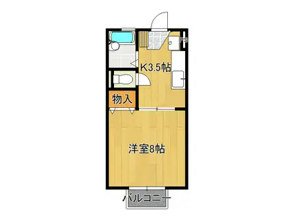 ハイツセピア(1K/1階)の間取り写真