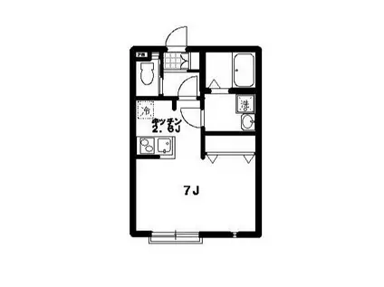 メゾン・ド・H&S(1K/1階)の間取り写真