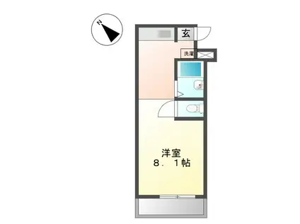 メゾンドール高丘(1K/3階)の間取り写真