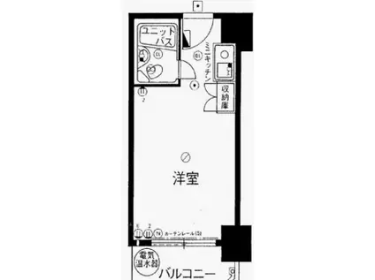 カサベラ神戸(ワンルーム/9階)の間取り写真
