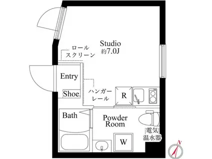CASA PIAZZA西蒲田(ワンルーム/2階)の間取り写真