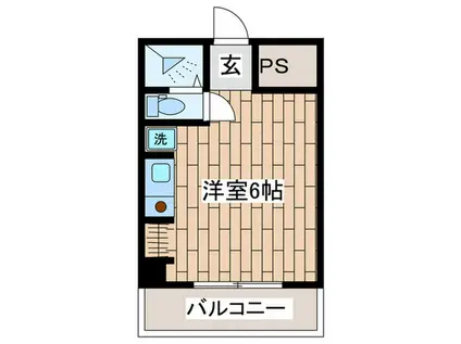 大友ハイツ(ワンルーム/3階)の間取り写真