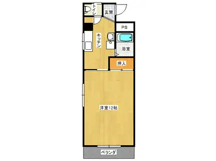 後藤マンション(1K/1階)の間取り写真