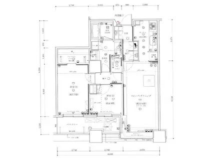 芝浦アイランド グローヴタワー(2LDK/4階)の間取り写真