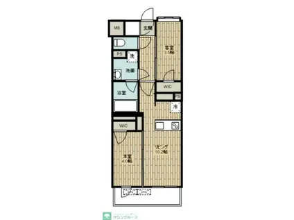 LUMINOUSつつじヶ丘(2LDK/3階)の間取り写真