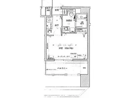 ブライズ神保町(1K/12階)の間取り写真