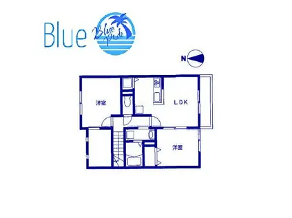 ヴィルヌーブ湘南(2LDK/2階)の間取り写真