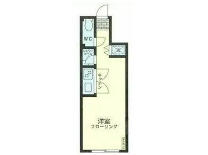 ラスカサス国分寺(1K/1階)の間取り写真