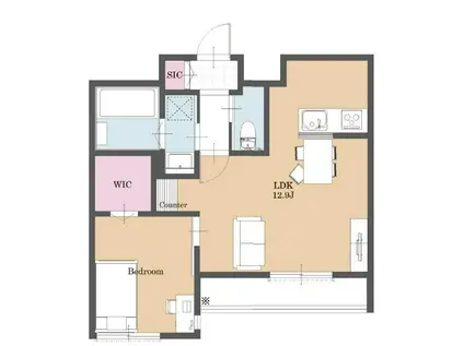 エマーブル(1LDK/3階)の間取り写真