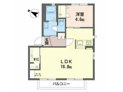 VALUGE豊岡(1LDK/2階)の間取り写真