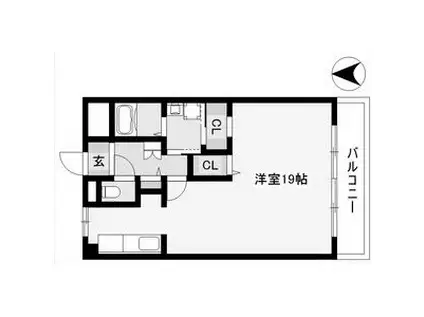 みそのマンション上善光(ワンルーム/2階)の間取り写真