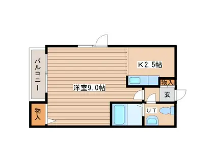 グランメール八軒東(1K/3階)の間取り写真