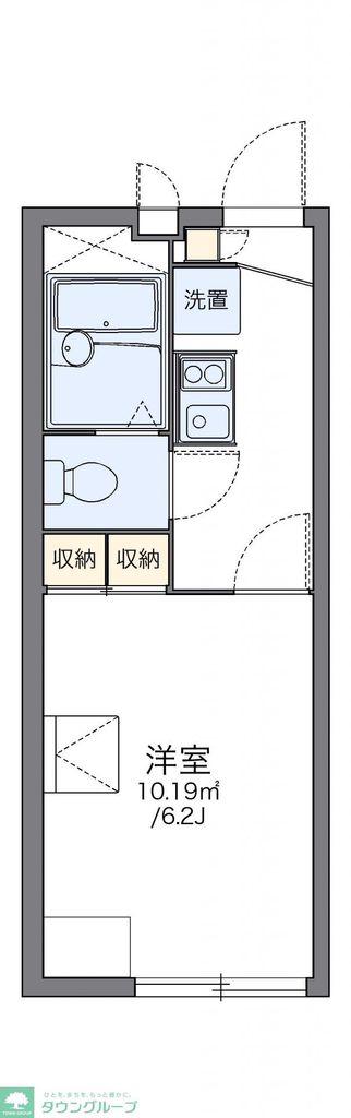 レオパレス原(1K/1階)の間取り写真