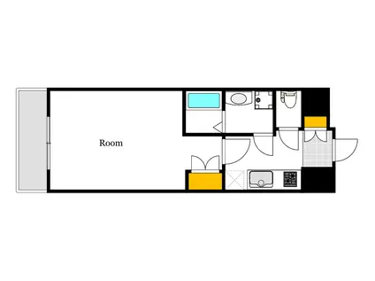  ライトヒルズ駅北(1K/11階)の間取り写真